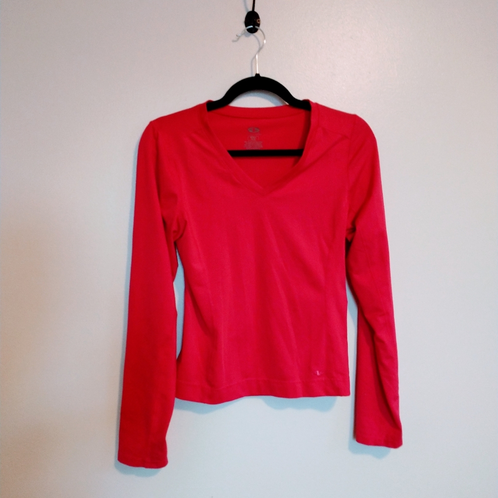 Athletic Works pink workout long sleeve top size small